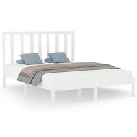 MASSIVHOLZBETT Weiss 160/200 Cm - Weiß, Holz (160/200cm) - vidaXL