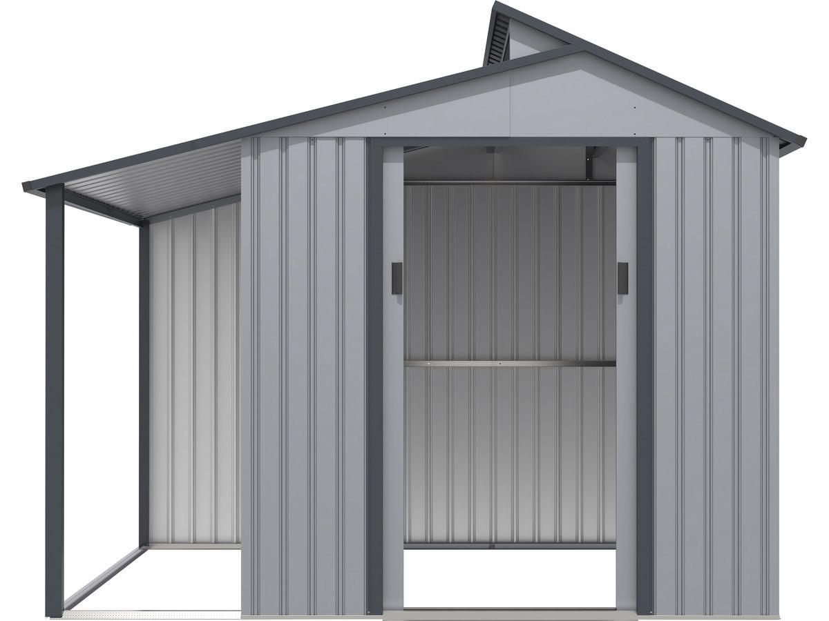 METALL-GARTENHAUS madras Grau - Grau, Metall (355/237/257cm) - Habitat Garten