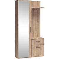 GARDEROBE LUXOR - Sonoma Eiche, Holzwerkstoff (97/195/30cm) - Meblini