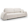 SCHLAFSOFA Moderne ALMI mit Schlaffunktion – 3-Sitzer Sofa mit Bettkasten, DL-Automat, 2 Rückenkissen, 260x100x80 cm, Beige - Beige, Holz/Textil (260/80/100cm) - DomoHome