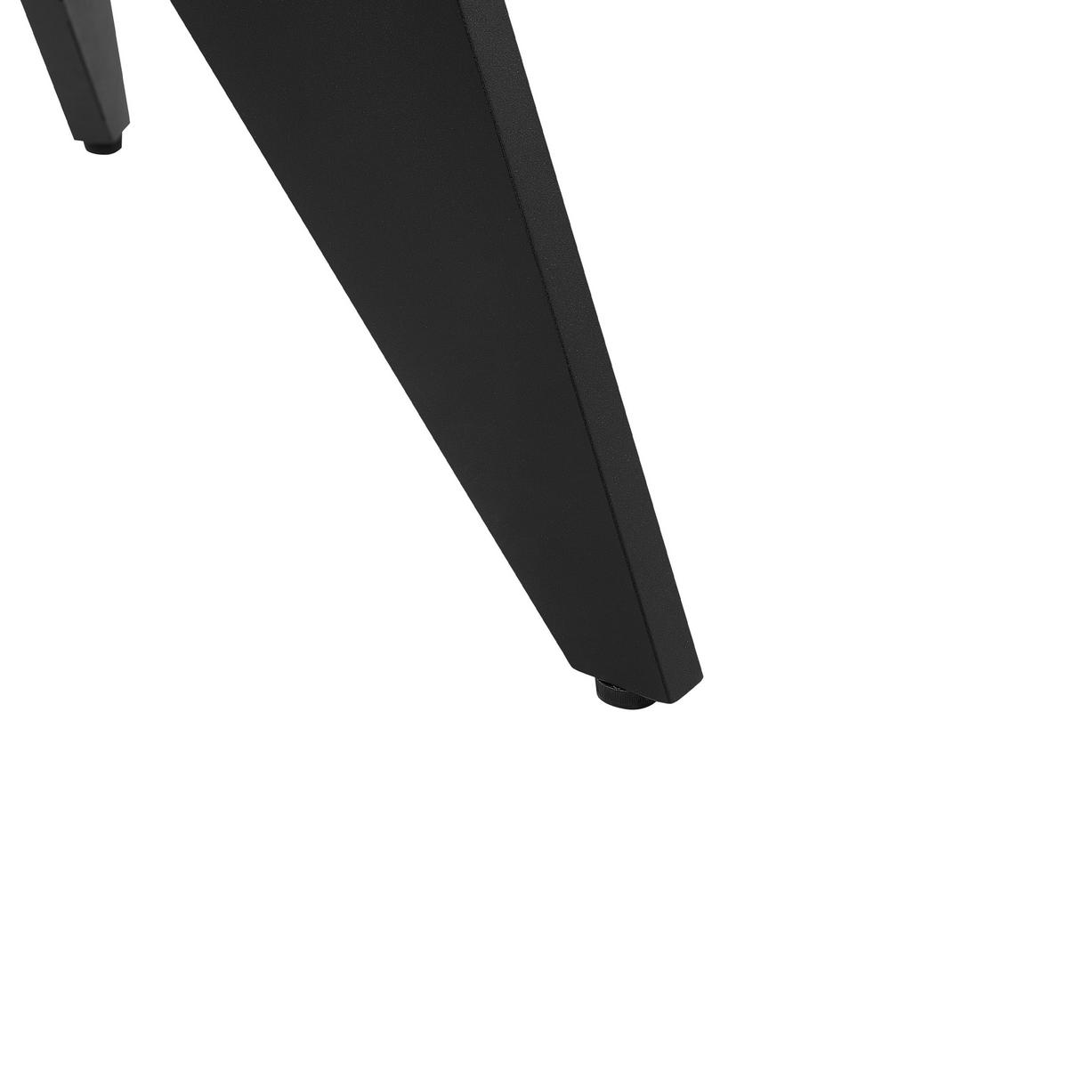 GARTENMÖBEL SET 4-Sitzer Aluminium schwarz/grau Olmetto/Busetto - Hellbraun/Schwarz, Metall - Beliani