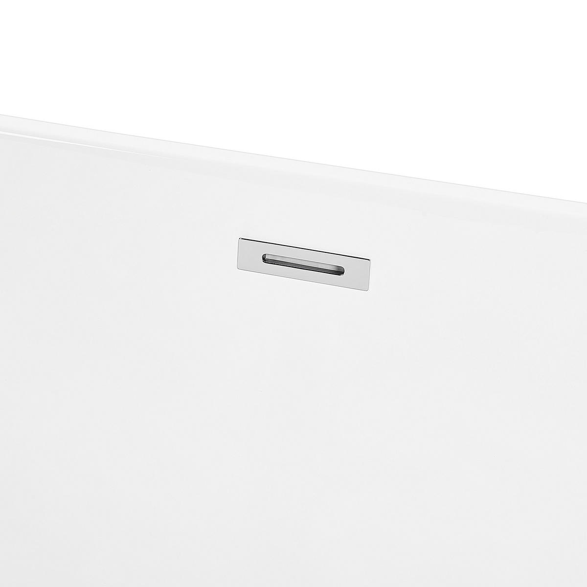 ECKBADEWANNE 80x169x59 cm weiß Gocta - Weiß, Kunststoff (80/59/169cm) - Beliani