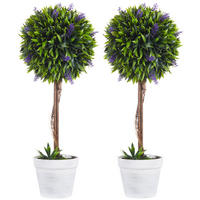 KUNSTPFLANZEN Lavendel 24/24/60 cm grün aus Kunststoff mit Topf - Grün, Kunststoff (60cm) - OKWISH