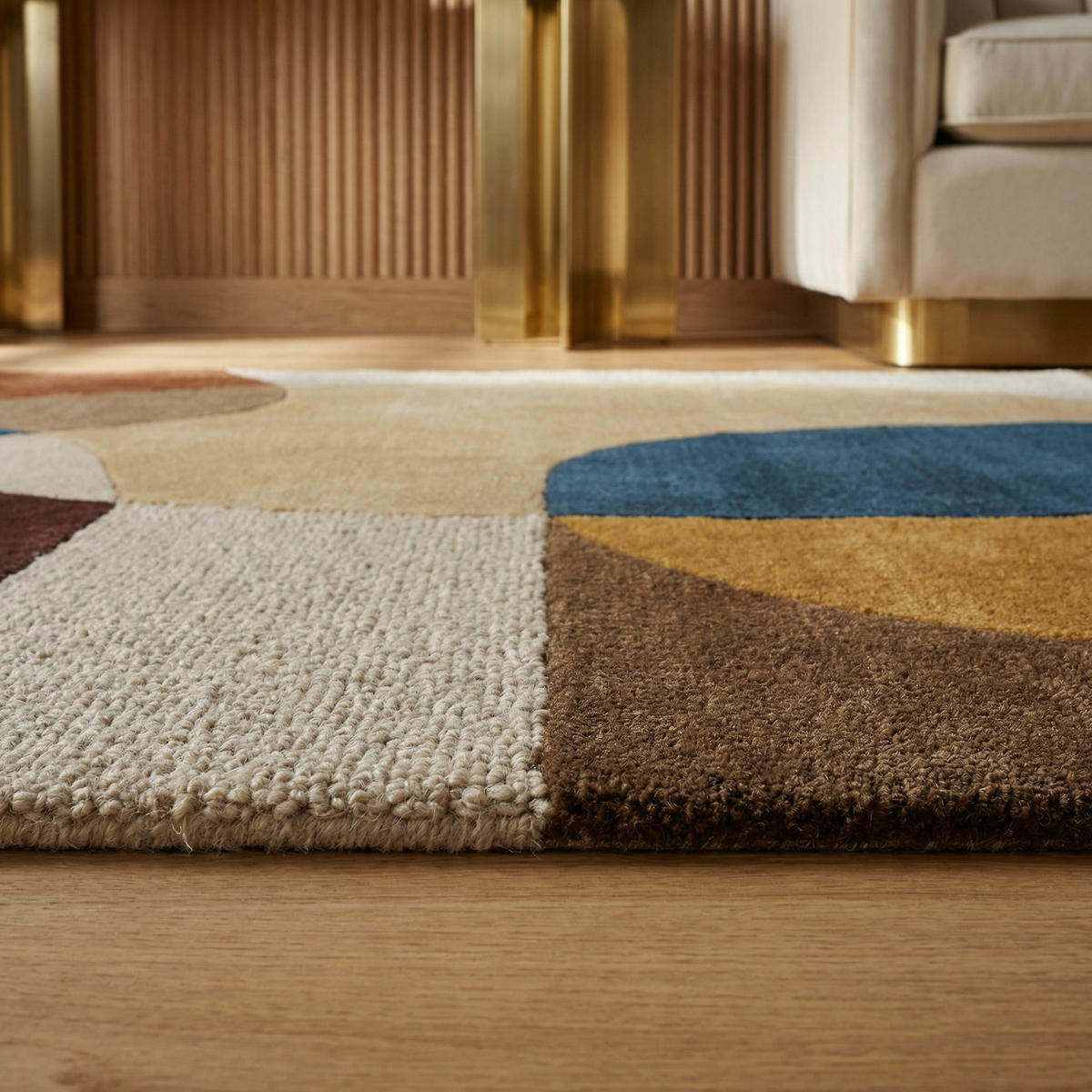 WOLLTEPPICH Abstrakt-Design mit farbakzente AIRE - Multicolor, Textil (200/290cm) - KADIMA DESIGN