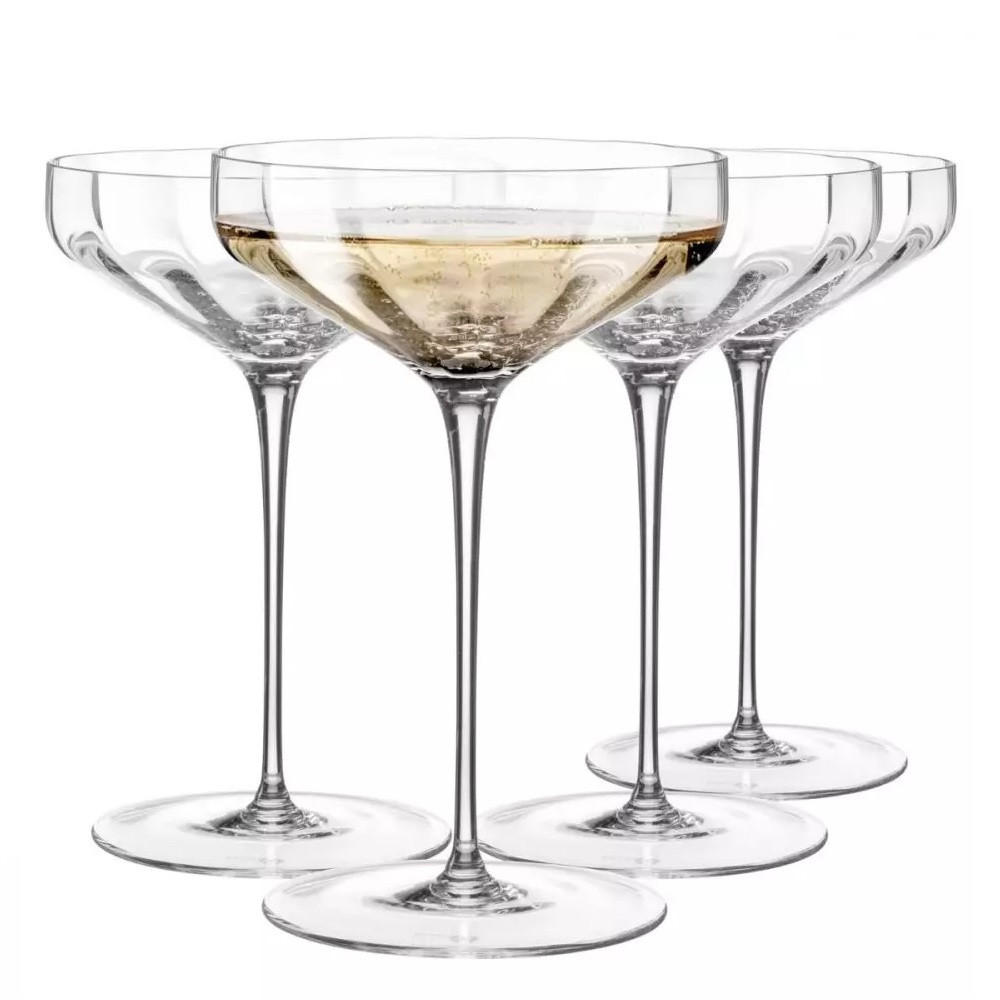 SEKTGLÄSER, 4-er Set, 150 ml, Handgemacht - Transparent, Glas (0.15L) - Krosno Glass