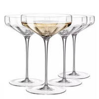 SEKTGLÄSER, 4-er Set, 150 ml, Handgemacht - Transparent, Glas (0.15L) - Krosno Glass