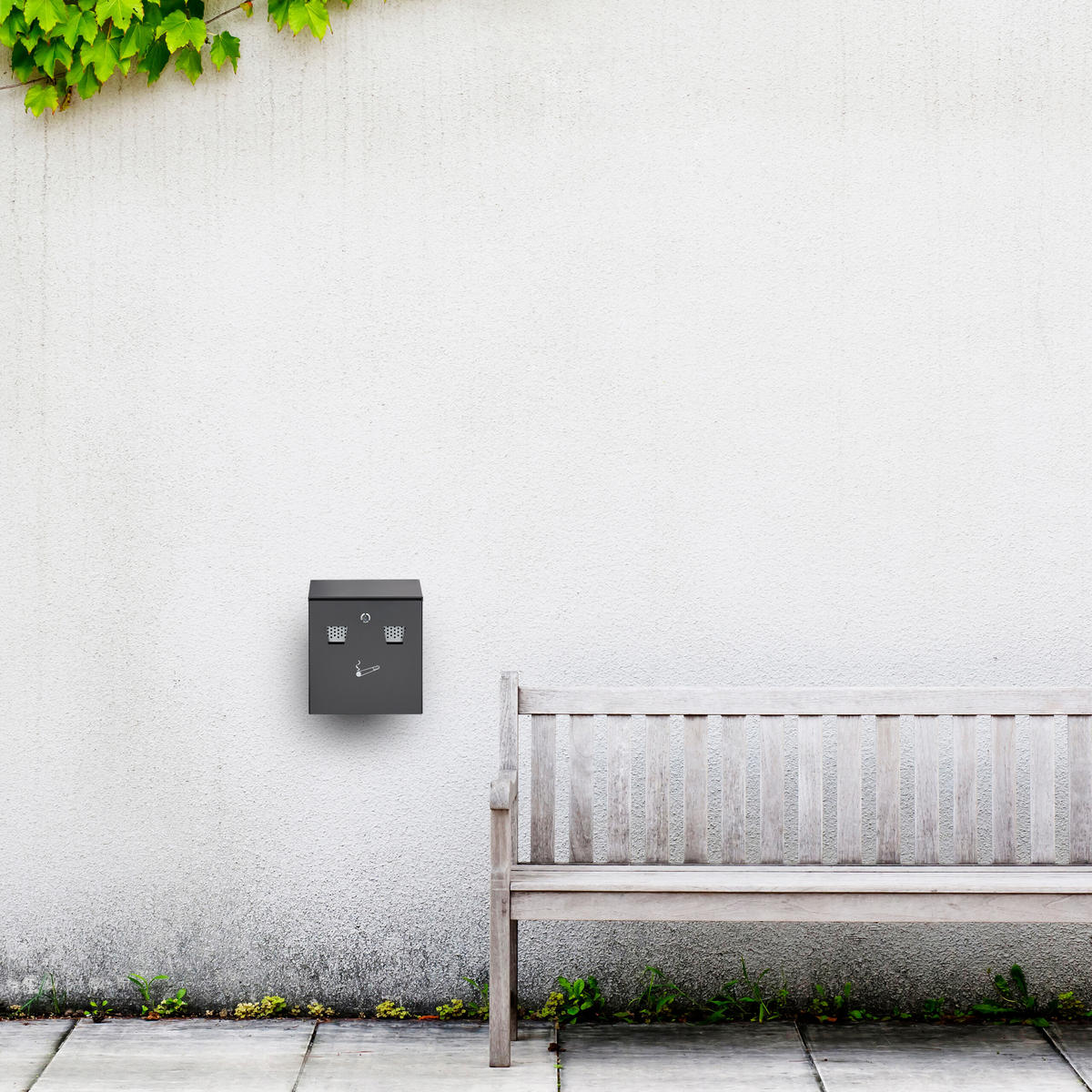 WANDASCHENBECHER - Anthrazit, Metall (25cm) - Relaxdays