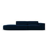 LINKES-SOFA Jodie aus Samt königsblau 3 Sitzplätze - Blau, Textil (262/70/102cm) - Micadoni