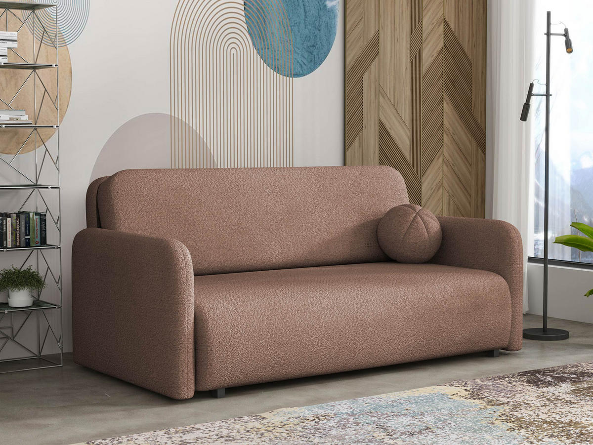 SCHLAFSOFA Viva Sun IV - Schwarz/Braun, Holz/Textil (170/85/103cm) - MIRJAN24