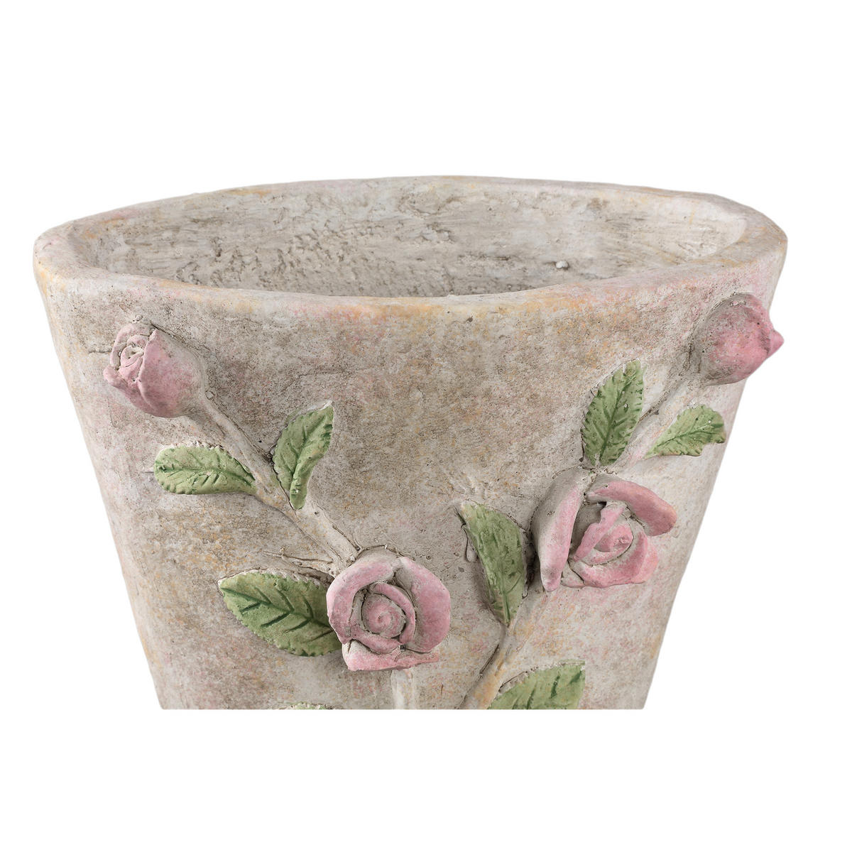 TOPF Annastasia Beige 28/19/25cm - Beige, Stein (25cm) - PTMD Collection