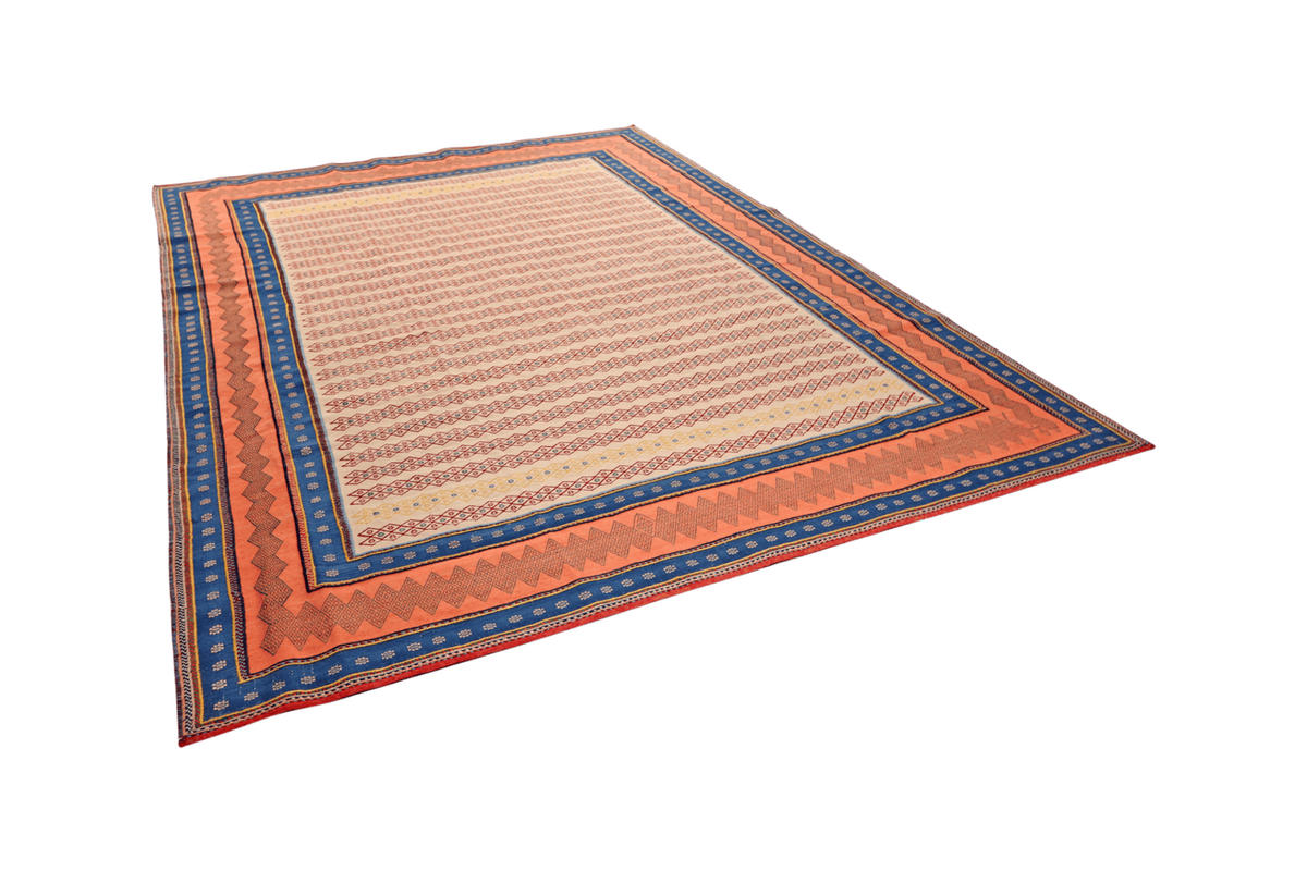 KELIM-TEPPICH handgewebt Sumak Afshar Beige 307/250 cm Schurwolle - Beige, Textil (250/307cm) - Looma