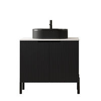 WASCHTISCH Schwarz 76/48/88 cm - Schwarz, Holz (76/88/48cm) - PANGIVO
