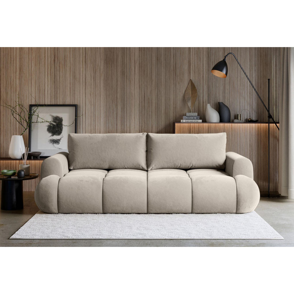 Thumbnail - Selsey 3-Sitzer, Beige, Textil, 250x92x110 cm, Wohnzimmer, Sofas & Couches, Schlafsofas
