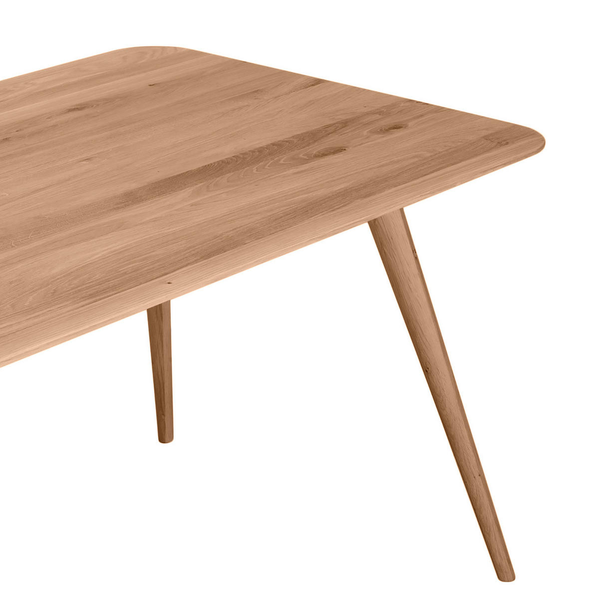 ESSTISCH - Massivholz - Eichefarben, Holz (90/180/75cm) - home24