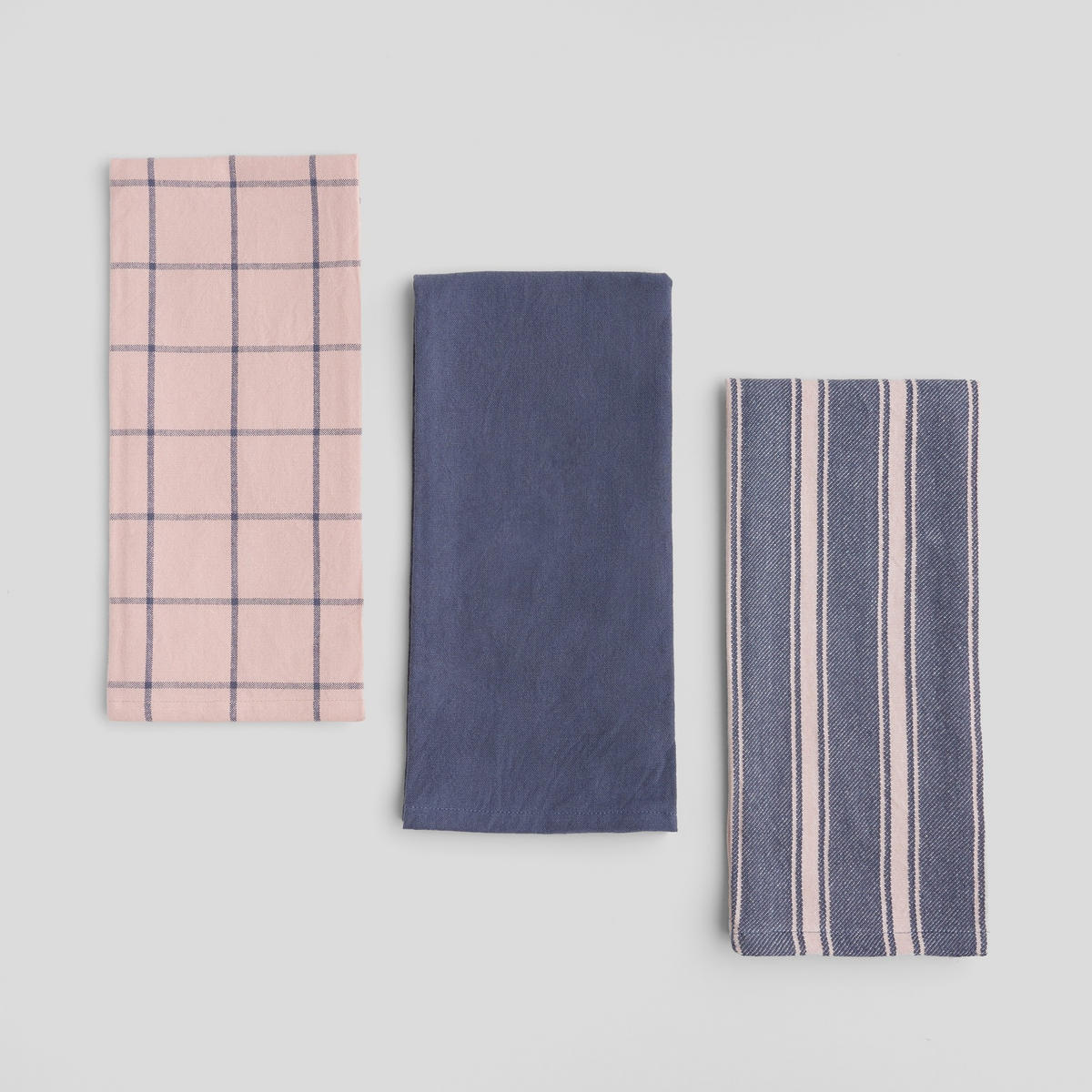 GESCHIRRTUCH-SET Trio (3er-Set) - Rosa, Textil (40/60cm) - home&you
