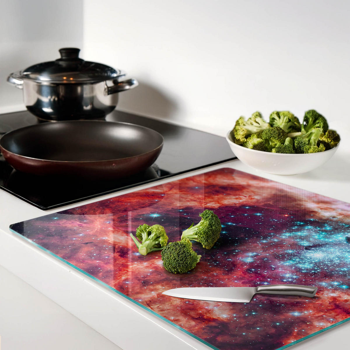 GLASPLATTE 60x52 cm Fiktion - Multicolor, Glas (60/0.4/52cm) - TULUP