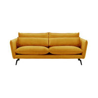 DREISITZER-SOFA Layla-Velluto 8 - Gelb, Holz/Textil (237/95/98cm)