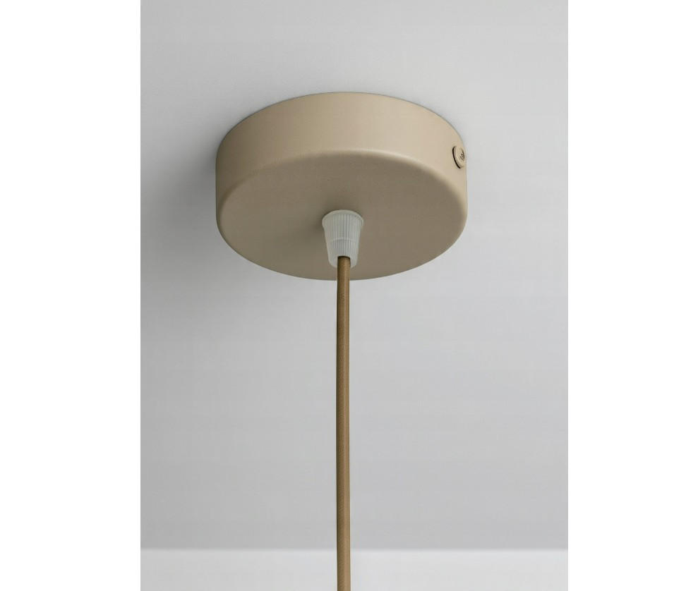 PENDELLEUCHTE BOHO - Beige, Holz/Metall (40/40/175cm) - kiki design