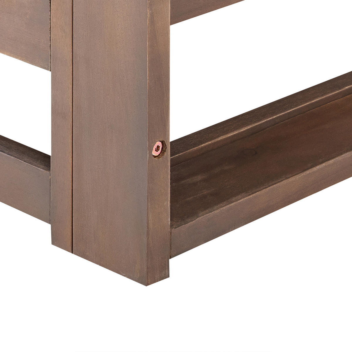 GARTENSOFA 3-Sitzer zertifiziertes Akazienholz dunkelbraun Auflagen taupe Trani - Dunkelbraun/Beige, Holz (235/72/75cm) - Beliani