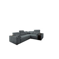 ECKSOFA Mit Schlaffunktion USB Und Verstellbarer Rückenlehne Mindy II Dunkelgrau Rechts - Dunkelgrau, Holz/Textil (288/219cm) - Kaiser Möbel