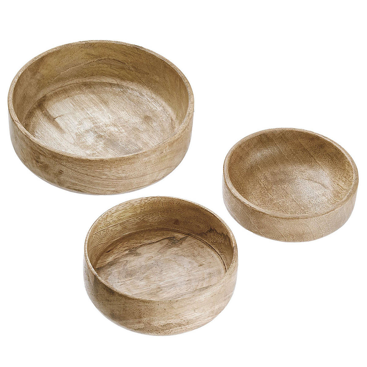 SCHALEN-SET (3er Set) Mango Days - Braun, Holz (12/12/4.5cm) - BUTLERS