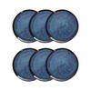 DESSERTTELLER Casper dunkelblau 20 cm 6er-Set - Schwarz/Dunkelblau, Keramik (20cm) - Homla