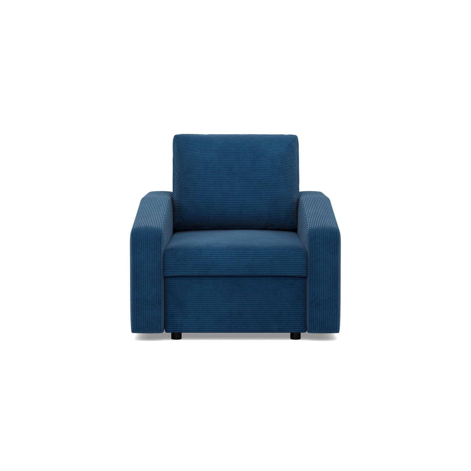 LOUNGESESSEL NEO, Cord - Dunkelblau - Blau, Textil (83/85/92cm) - Mebligo