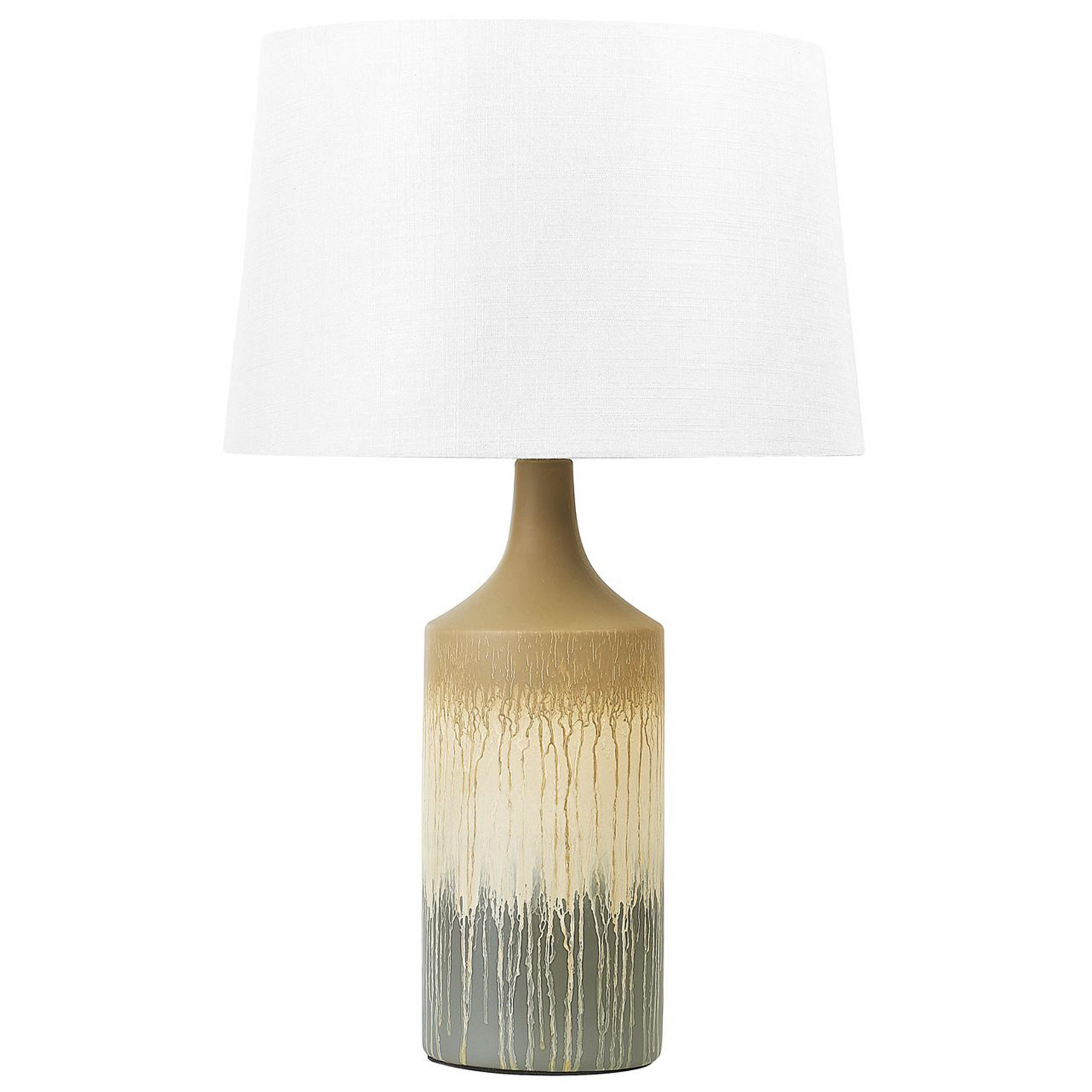 TISCHLAMPE Calvas 40/40/64 cm - Beige, Keramik (40/40/64cm) - Beliani
