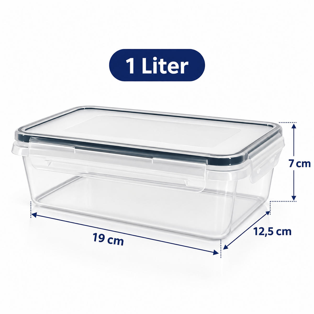 RECIPIENTE Transparent Set-10 plastic - transparent, material plastic - Relaxdays