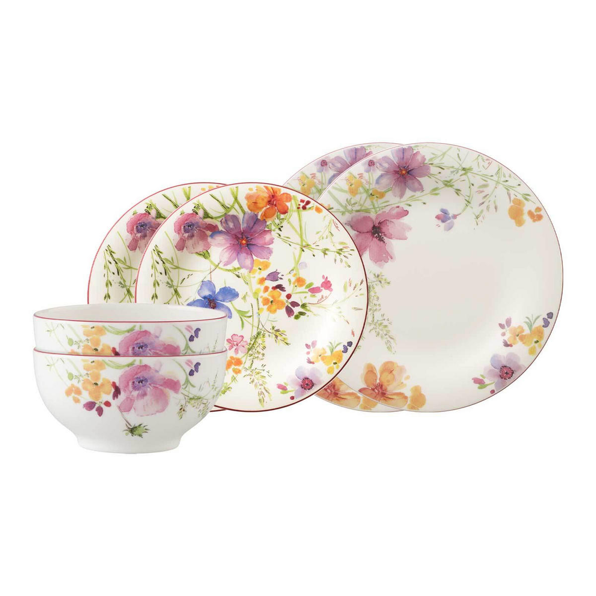 BASIC-SET Mariefleur Basic bunt 6er Set - Multicolor, Keramik (1/1/1cm) - Villeroy & Boch