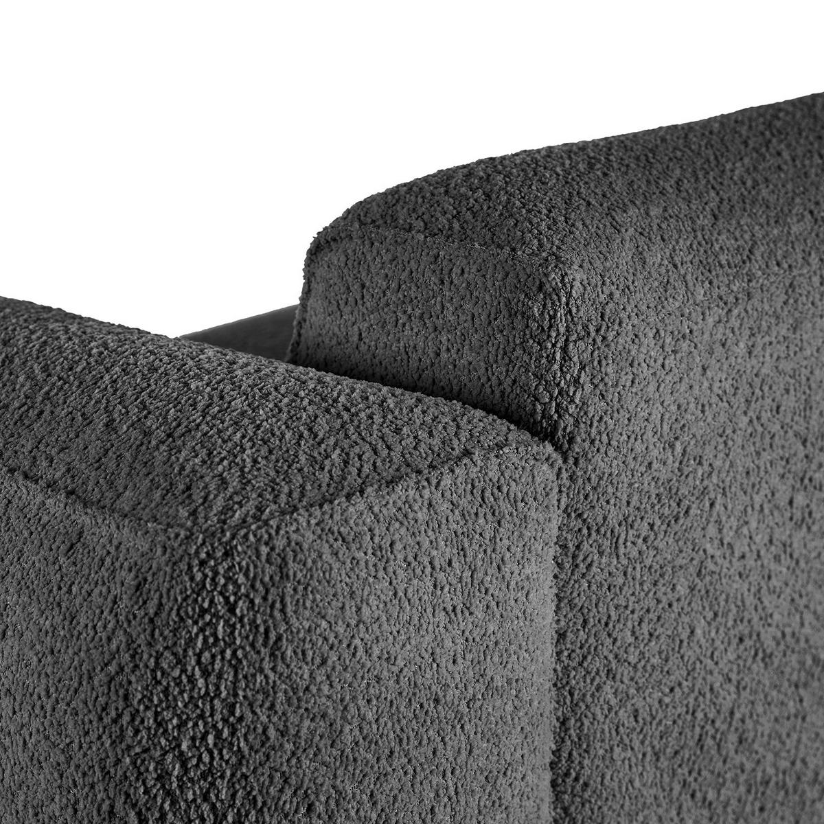 WOHNLANDSCHAFT mit Longchair - Anthrazit/Schwarz, Kunststoff/Textil (325/71/235cm) - home24