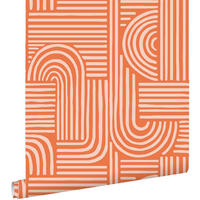 TAPETE 3D-Muster 50 x 900 cm - Orange, Papier (50/900cm) - ESTAhome
