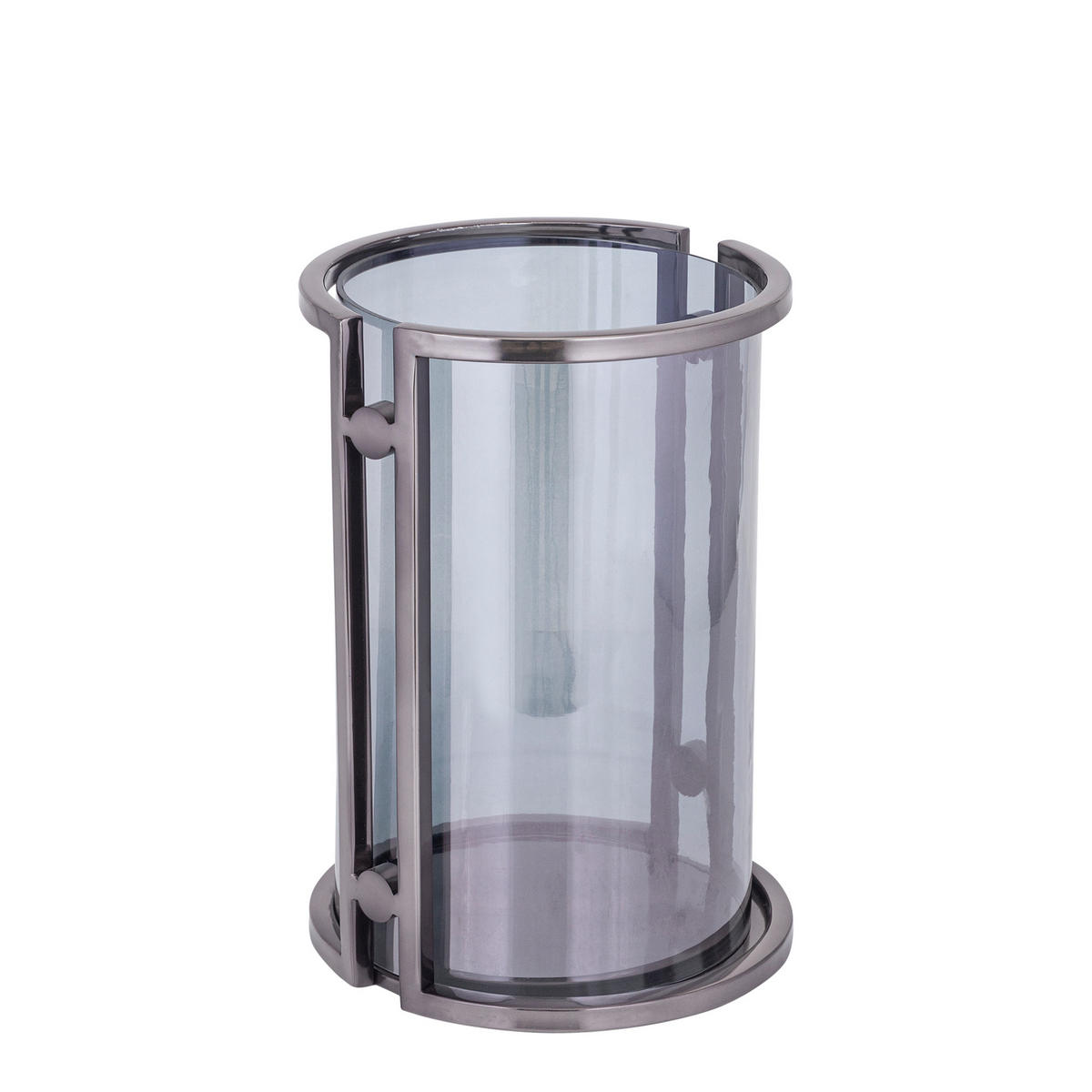 WINDLICHT Jarie Schwarz 23/23/33cm - Schwarz, Glas (23/33/23cm) - PTMD Collection