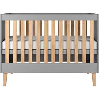 GITTERBETT Nesto Höhenverstellbar 60/120 cm Grau - Hellbraun/Braun, Holz/Holzwerkstoff (60/120cm) - WFL GROUP