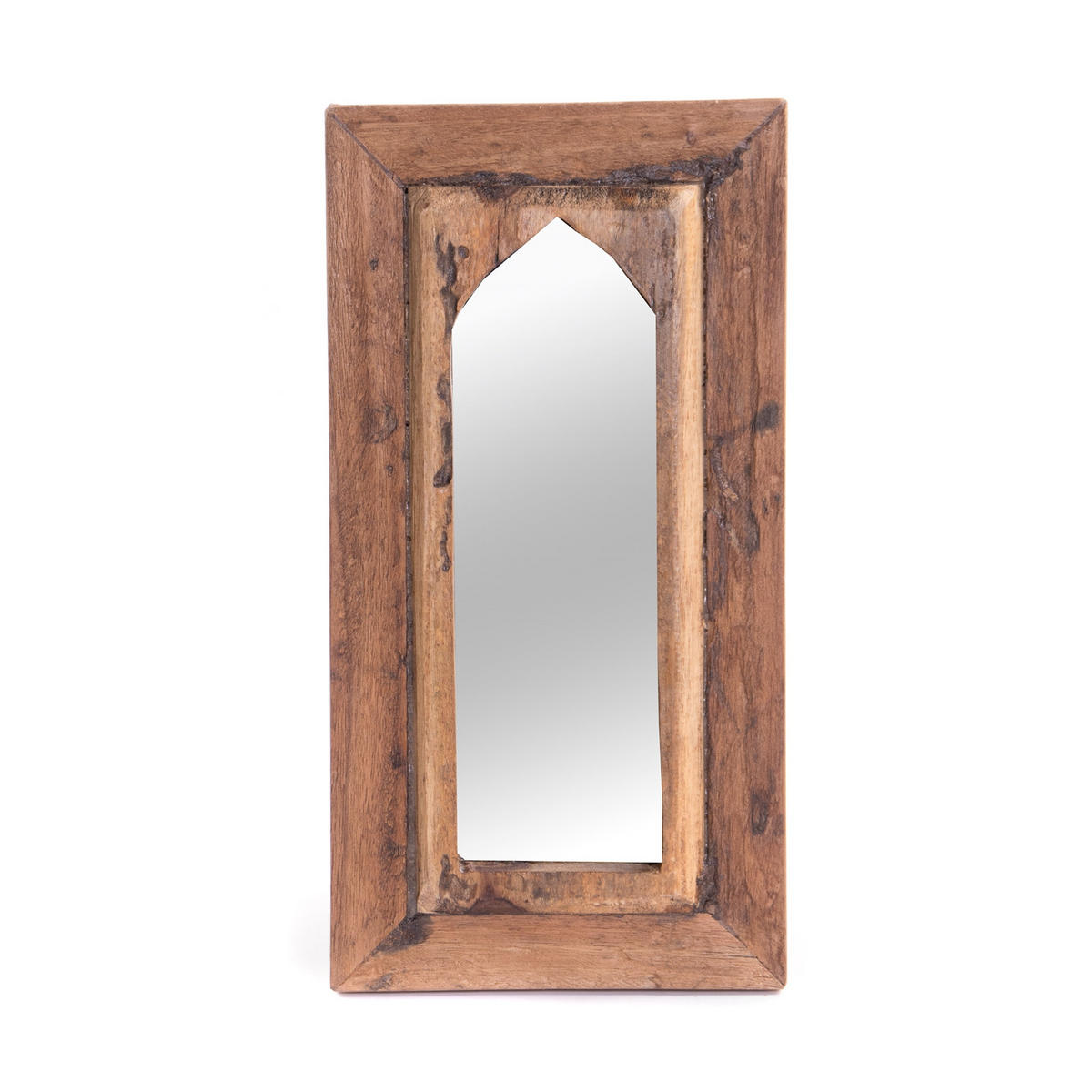 WANDSPIEGEL Yara 40x20 cm Massivholz naturfarben - Naturfarben, Holz (20/40/3cm) - DESIGN DELIGHTS