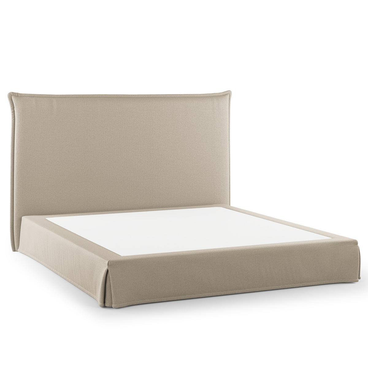 BOXSPRINGBETT mit Husse - Beige, Textil (180/200cm) - home24