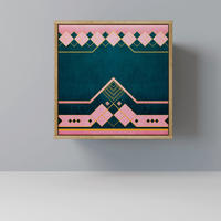 SIDEBOARD ROYAL COMPOSITION, Eichefarben, 57,5x42x57,5 cm, Ohne Füße - Eichefarben/Multicolor, Holzwerkstoff (57.5/57.5/42cm) - SpaceRebels