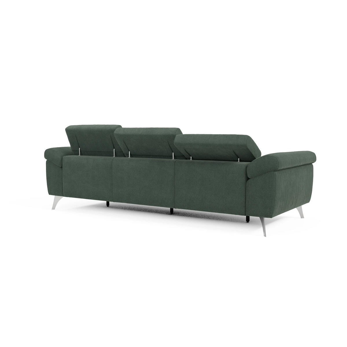 LINEARSOFA Donatello - Grün, Metall (265/76/102cm) - Divani.store