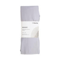 BETTLAKEN Danielle grau Satin 180/200 cm - Grau, Textil (180/200cm) - Homla