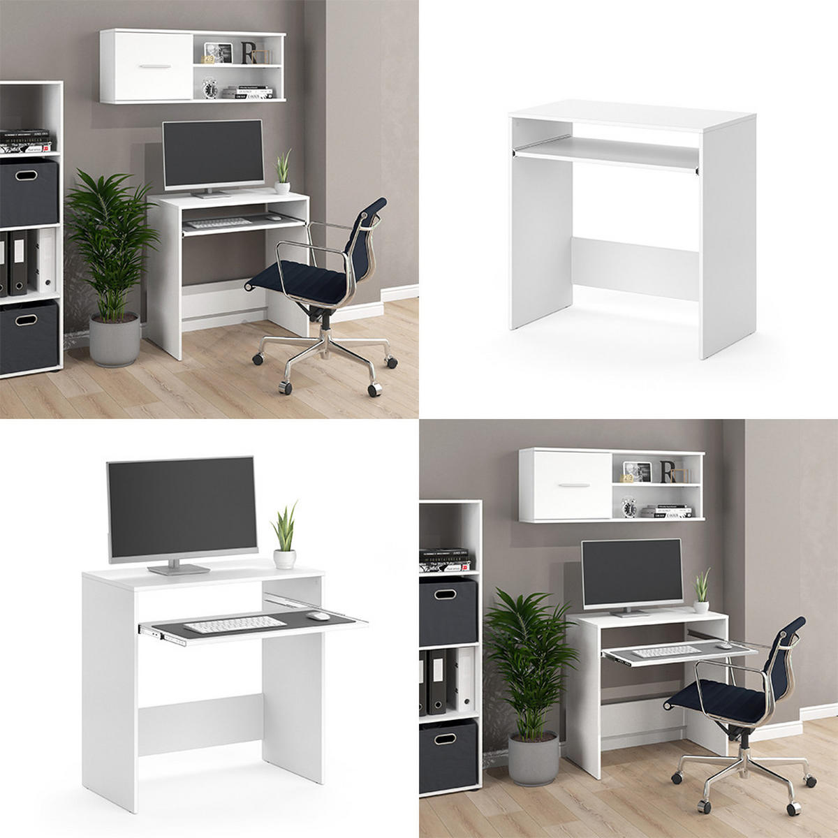 PSACÍ STŮL Nils Bílá - bílá, kompozitní dřevo (43/79/79cm) - Vicco