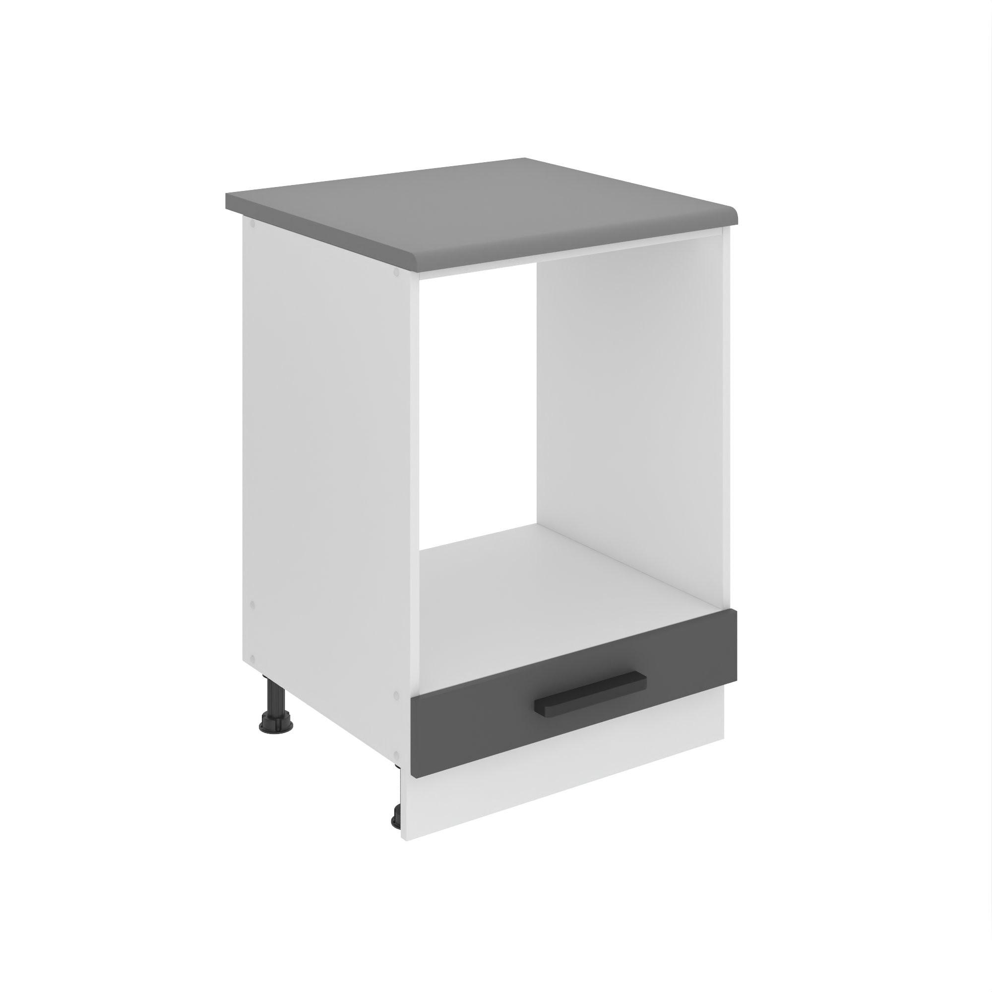 B BELINI GROUP KUCHYŇSKÁ SPODNÍ SKŘÍŇKA 60 cm. SDP, s pracovní deskou, bez dvířek, se zásuvkami, Stříbrná matná