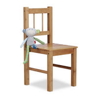 DEKO-STUHL - Hellbraun, Holz (27/57/29cm) - Relaxdays