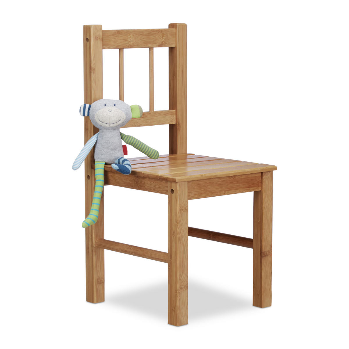 DEKO-STUHL - Hellbraun, Holz (27/57/29cm) - Relaxdays