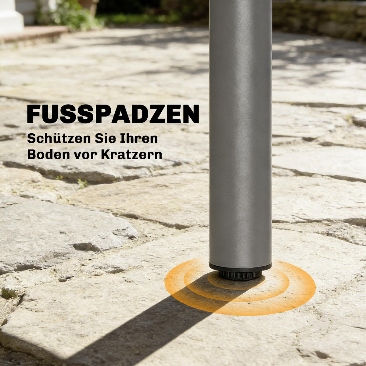 GARTENTISCH Metall Stahl Dunkelgrau - Dunkelgrau, Metall (165/80/74cm) - Outsunny