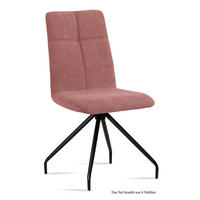 ESSZIMMERSTUHL (6er-Set) Detava 47x92x60 Schwarz/Rosewood - Dunkelrosa/Schwarz, Kunststoff (60/92/47cm) - 58aufmkessel