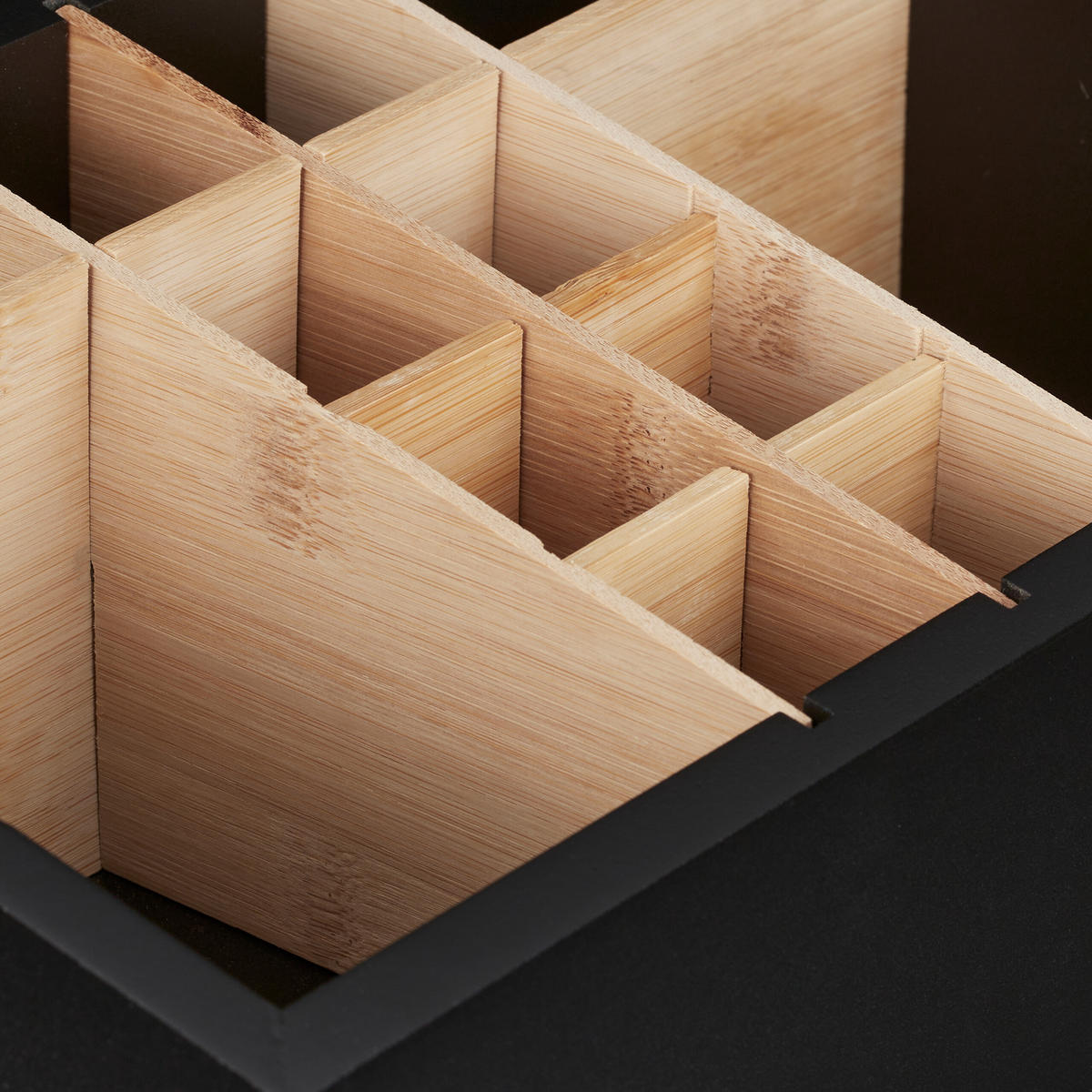 SCHREIBTISCH-ORGANIZER - Schwarz, Holz/Holzwerkstoff (18/30/12cm) - Relaxdays