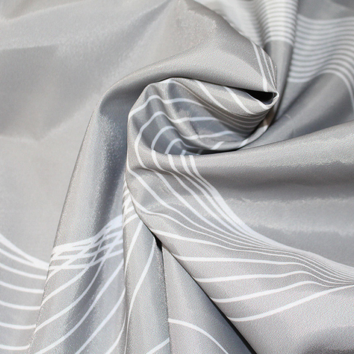 DUSCHVORHANG Grau Polyester waschbar wasserdicht mit Ringen - Grau, Textil (240/200cm) - MCBOSON