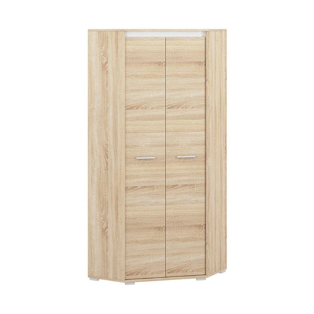 hi-markt Kleiderschrank Sonoma Eiche, Weiß 82x200x82 cm