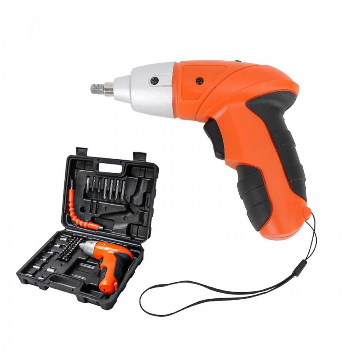 SCHRAUBENDREHERSATZ, 3,6 V, 47-teilig, geeignet für Reparaturen, orange - Orange, Kunststoff (24/18/6cm)