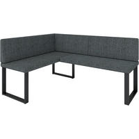 ECKBANK Alina - INARI-Stoff - 128 x 168 cm - Links - Grau - Grau, Textil/Metall (168/128cm) - AN-Moebel 4u